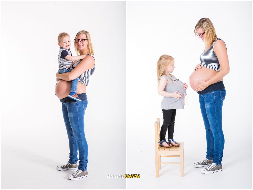 zwangerschaps fotoshoot van tweeling